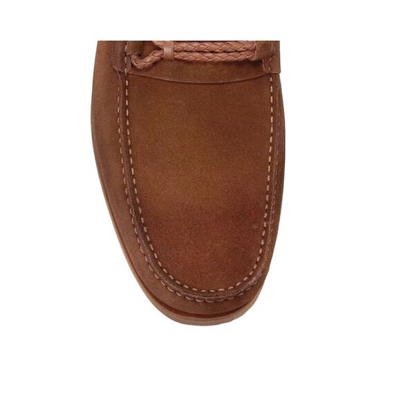 $598 NIB Magnanni Sak\'s Fifth Avenue Collection Brown Suede Boat Shoes Size 12 D